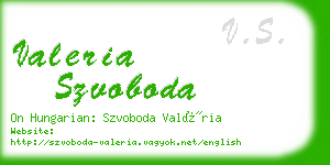 valeria szvoboda business card